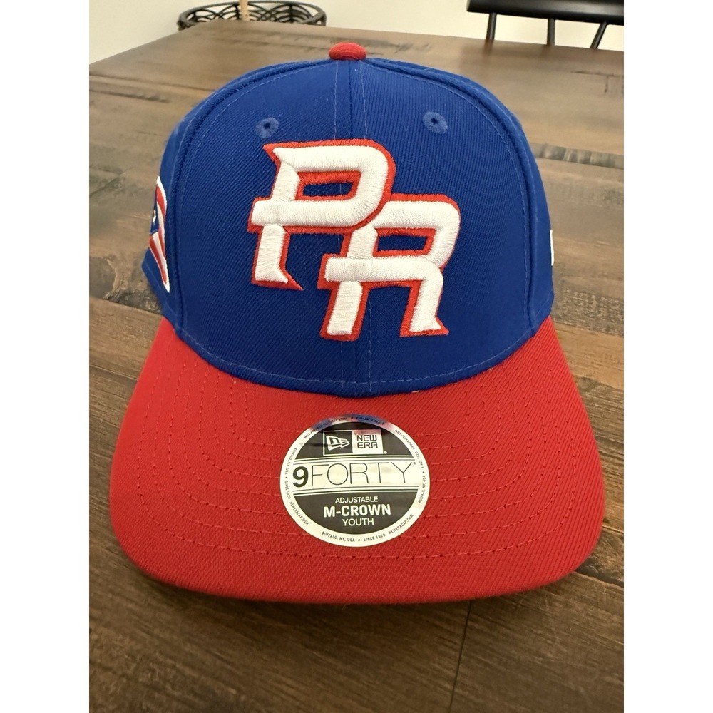 New Era Puerto Rico Hat Snap Back YOUTH Blue Red Baseball WBC 9Forty M-Crown NEW